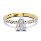 Lustrous Pear Diamond Ring