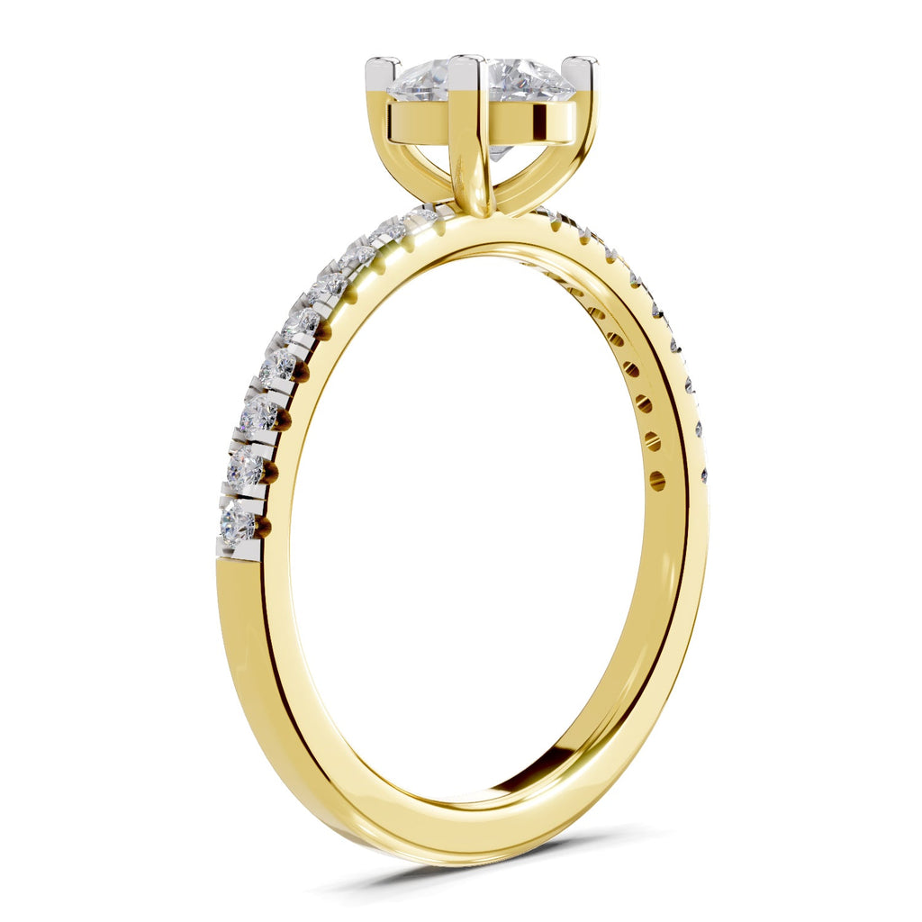 Lustrous Pear Diamond Ring