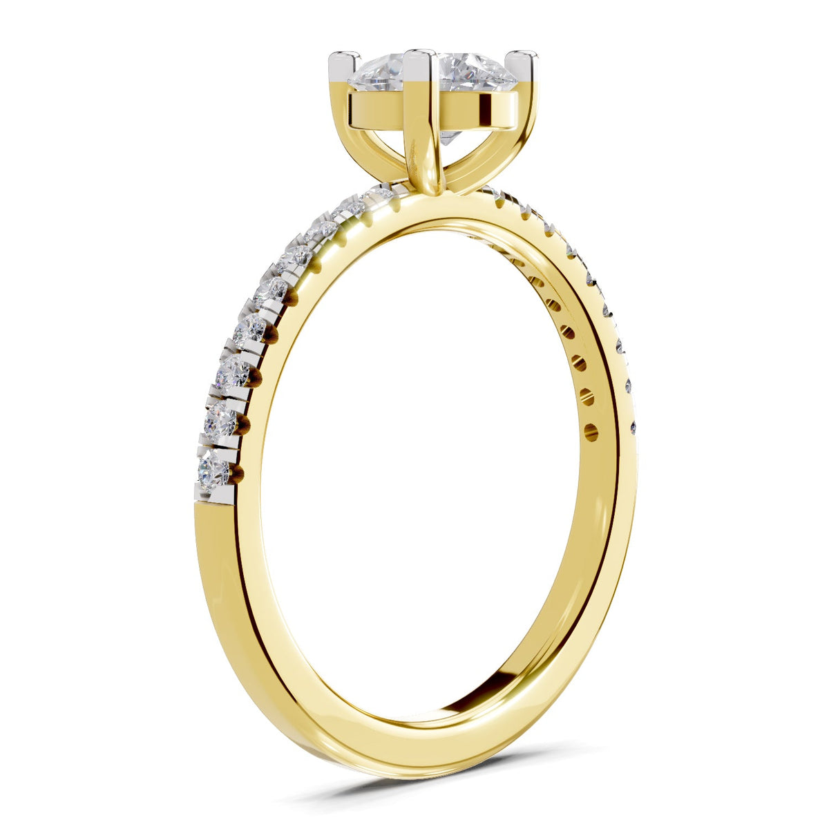 Lustrous Pear Diamond Ring