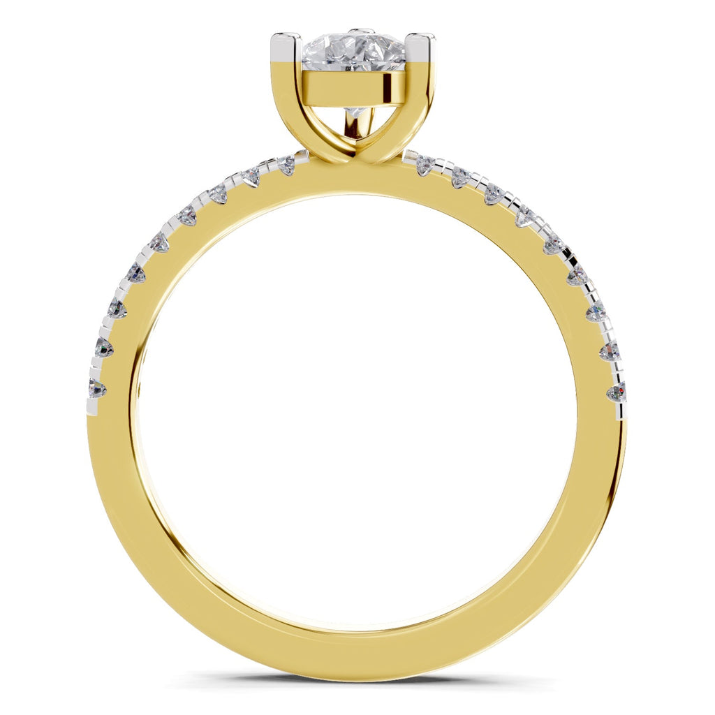 Lustrous Pear Diamond Ring