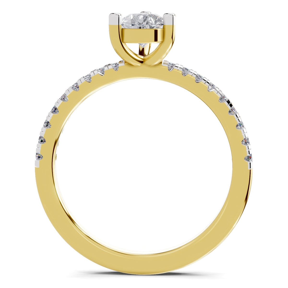 Lustrous Pear Diamond Ring