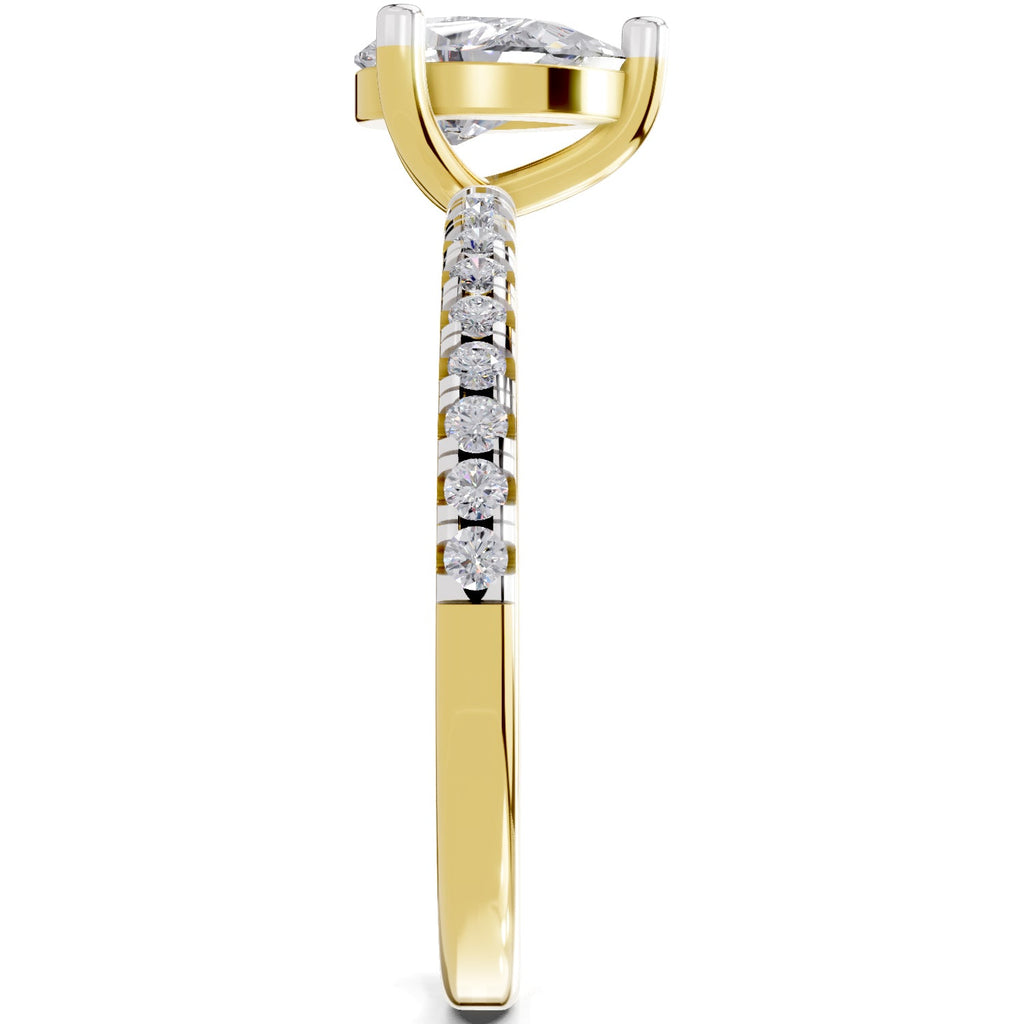 Lustrous Pear Diamond Ring