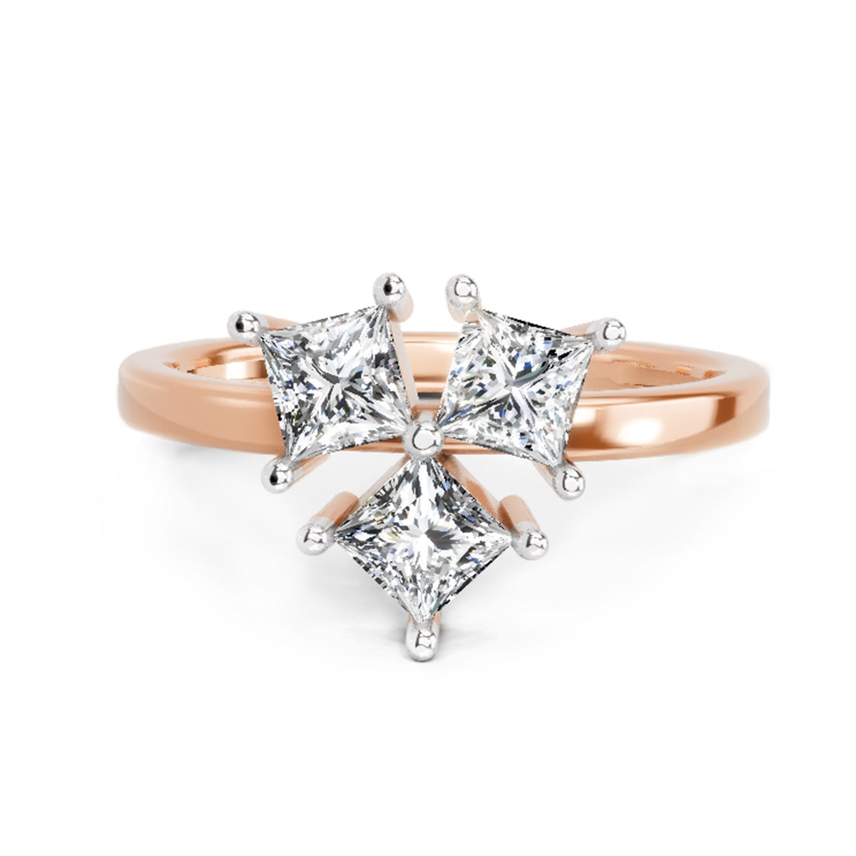 Resplendent Princess-Cut Diamond Ring