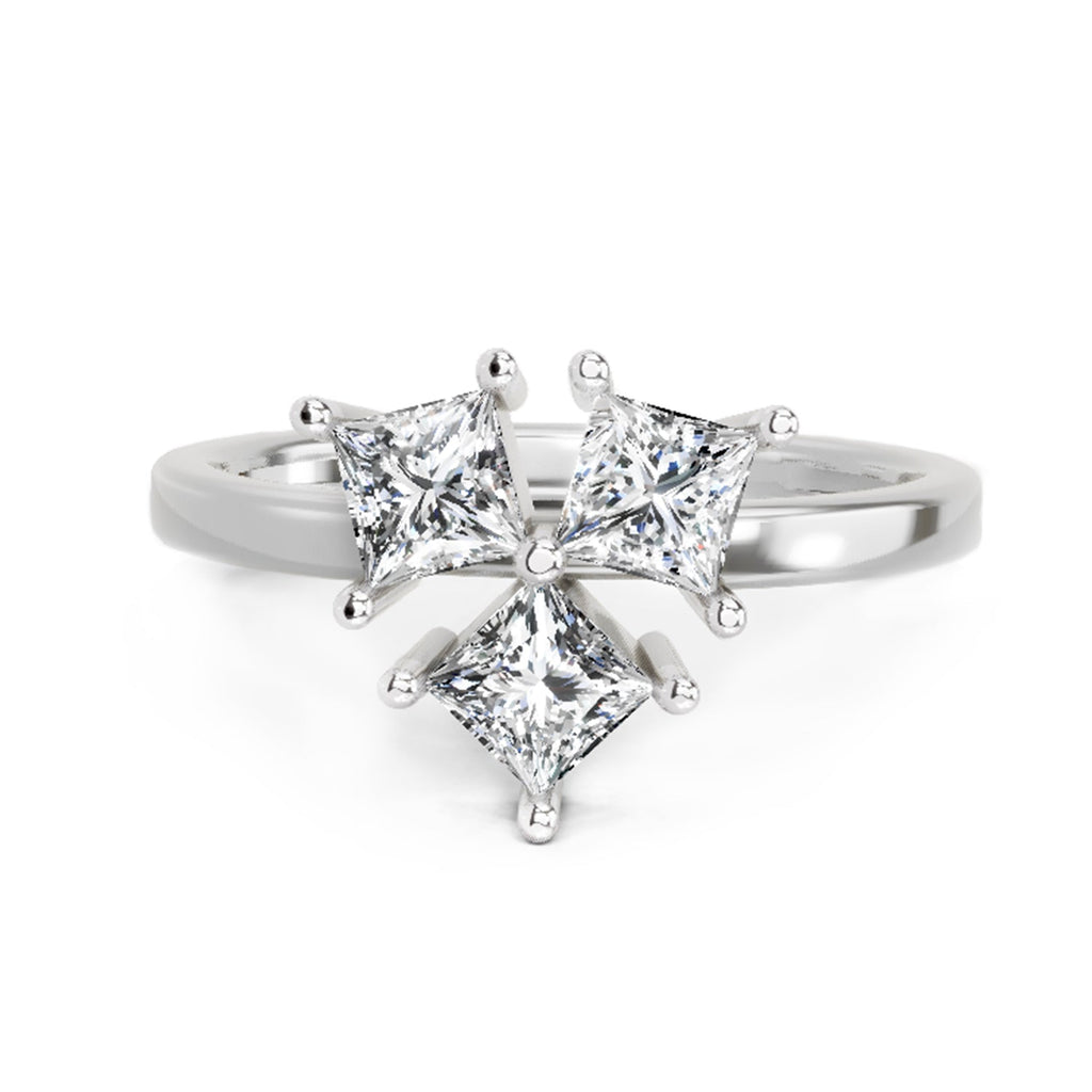 Resplendent Princess-Cut Diamond Ring