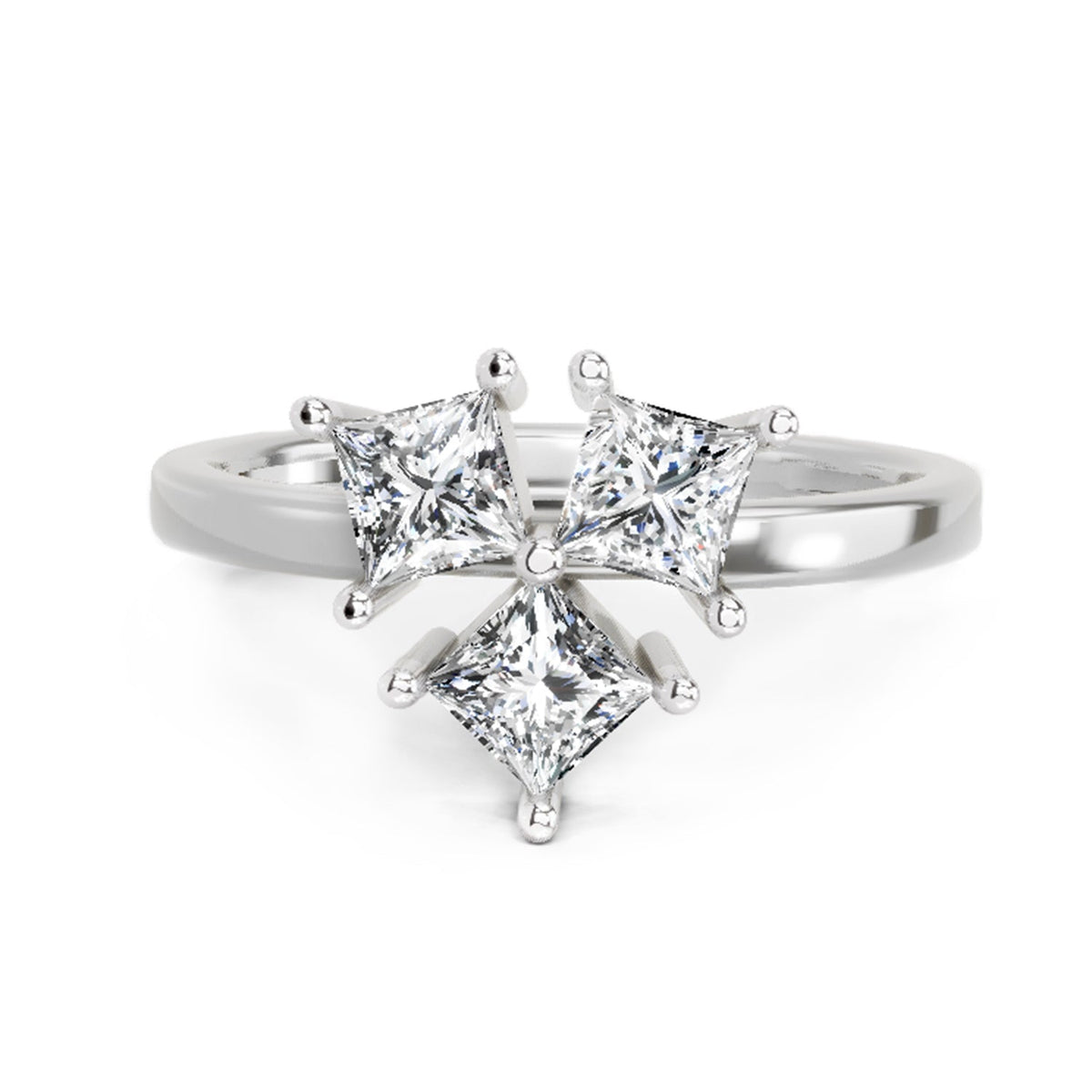 Resplendent Princess-Cut Diamond Ring