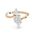 Sparkling Swirl Diamond Ring