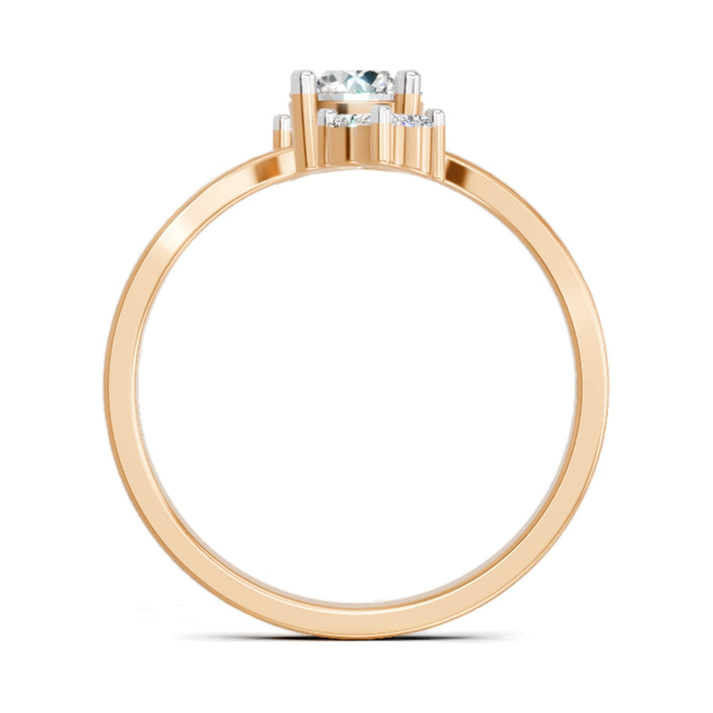 Sparkling Swirl Diamond Ring