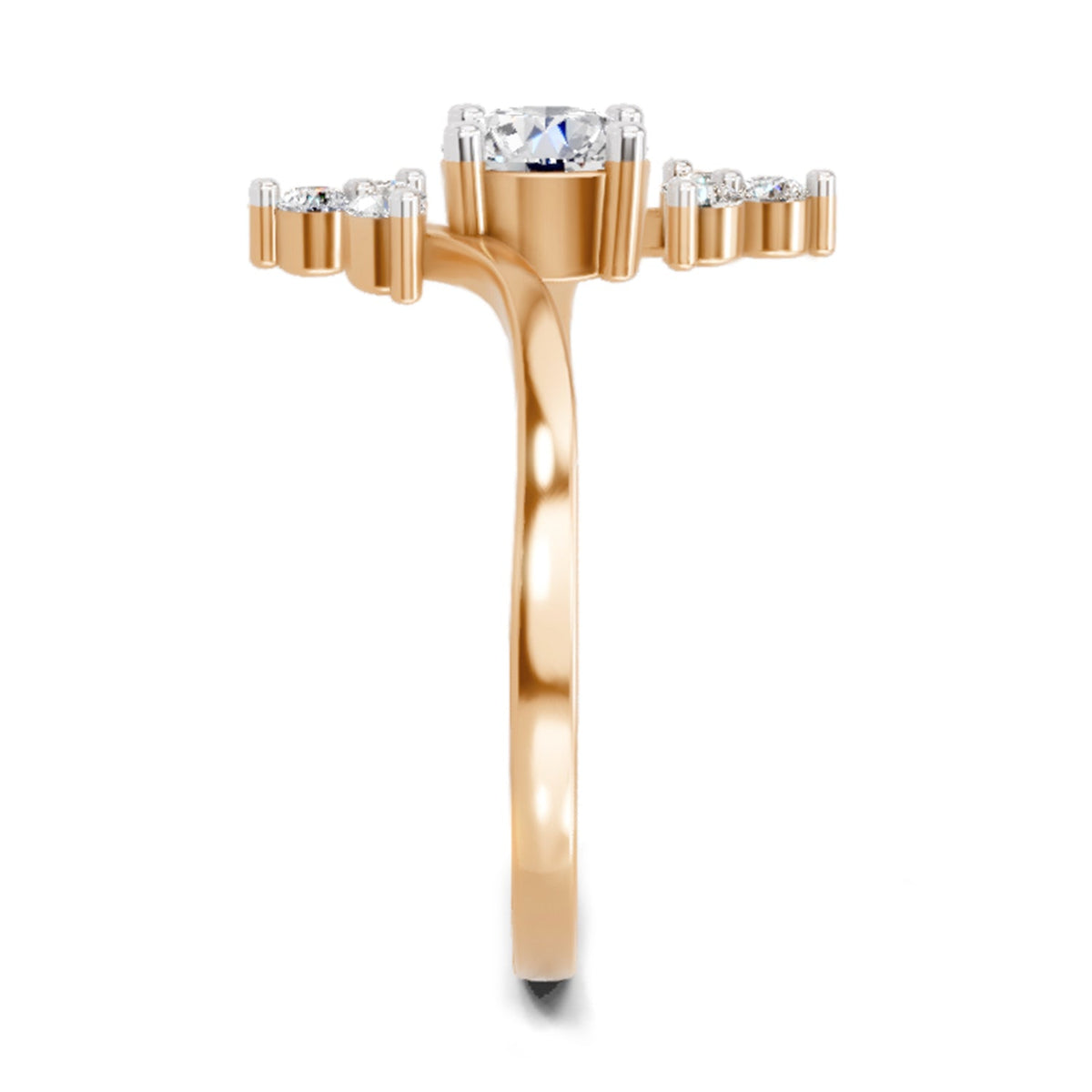 Sparkling Swirl Diamond Ring