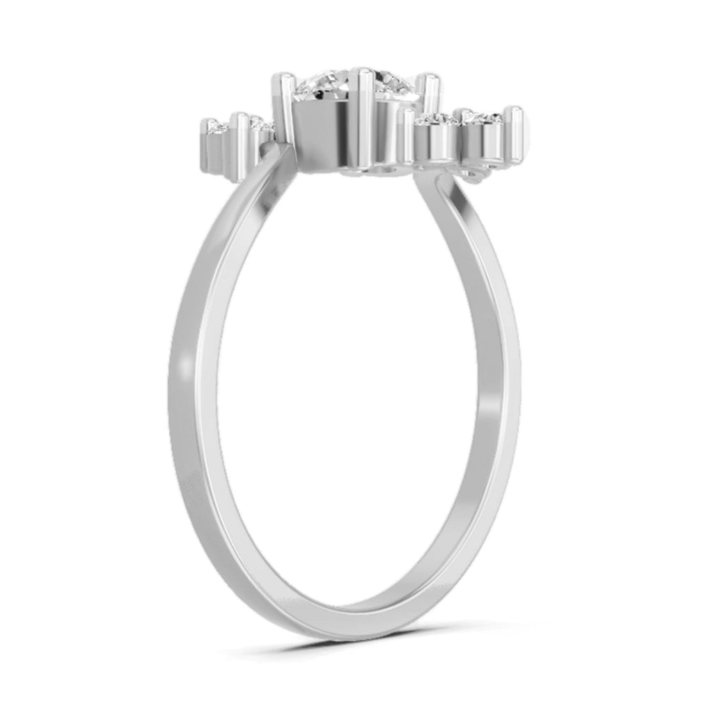 Sparkling Swirl Diamond Ring