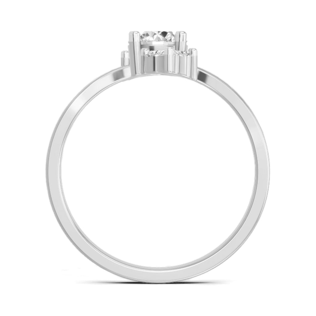 Sparkling Swirl Diamond Ring