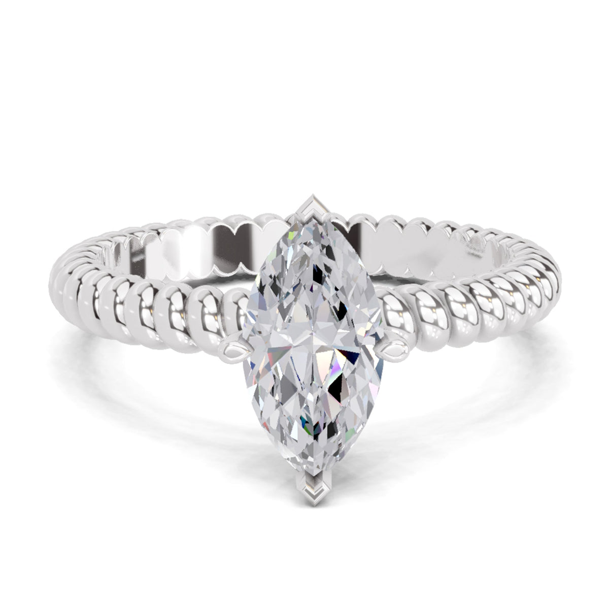 Enchanting Marquise Solitaire Diamond Ring