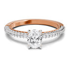 Shimmering Oval Solitaire Diamond Ring