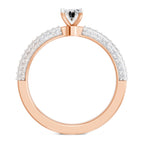 Shimmering Oval Solitaire Diamond Ring