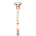 Shimmering Oval Solitaire Diamond Ring