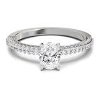 Shimmering Oval Solitaire Diamond Ring