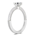 Shimmering Oval Solitaire Diamond Ring