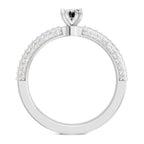 Shimmering Oval Solitaire Diamond Ring