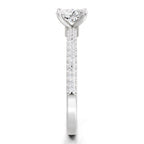 Shimmering Oval Solitaire Diamond Ring