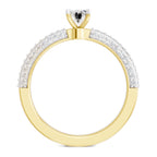 Shimmering Oval Solitaire Diamond Ring