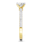 Shimmering Oval Solitaire Diamond Ring