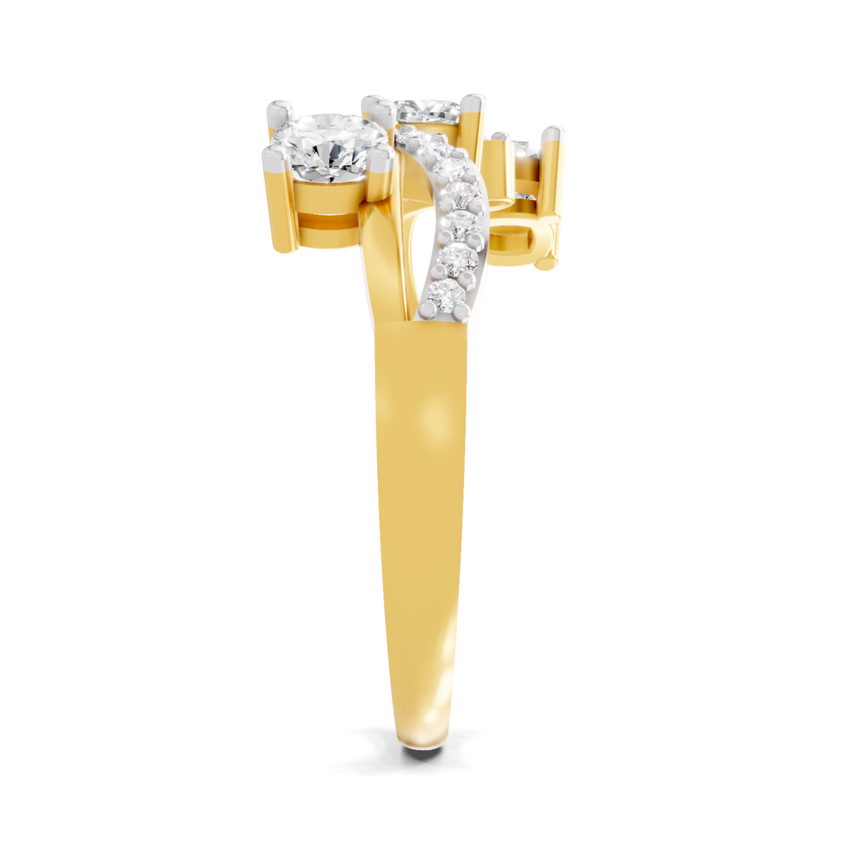 Celestial Three-Stone Diamond Ring