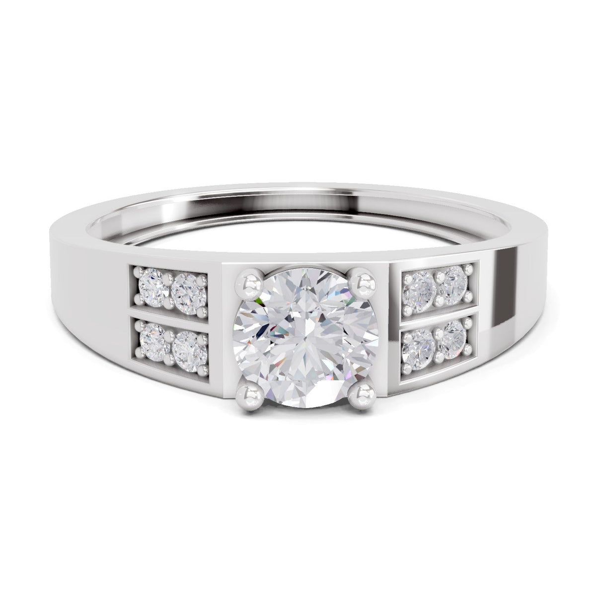 Dazzling Square Cluster Diamond Ring