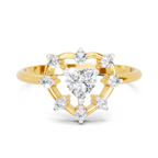 Delicate Heart Diamond Ring