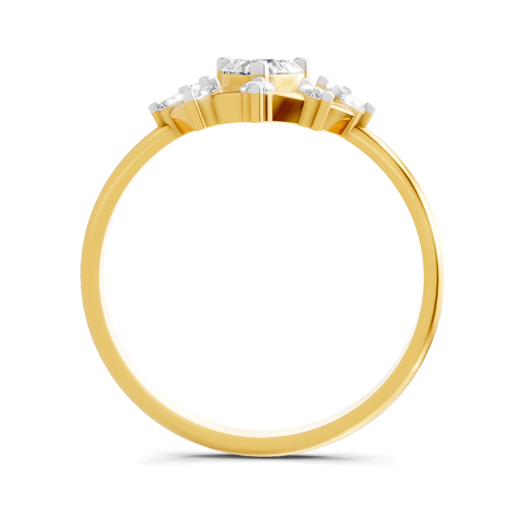 Delicate Heart Diamond Ring