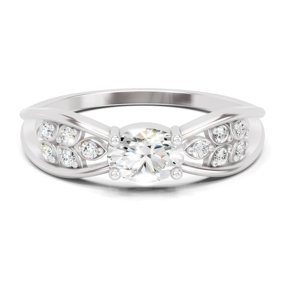 Timeless Oval Solitaire Diamond Ring