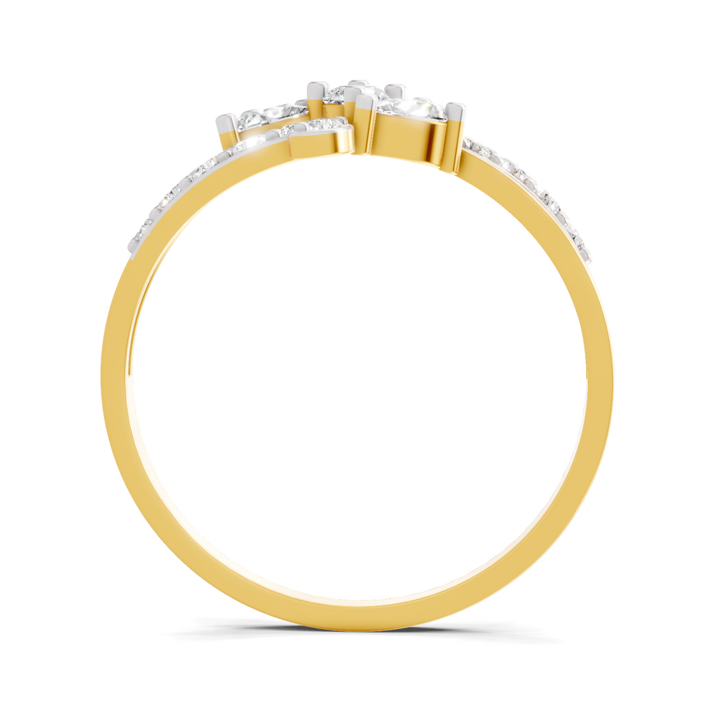 Majestic Pear Floral Diamond Ring