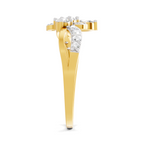Majestic Pear Floral Diamond Ring