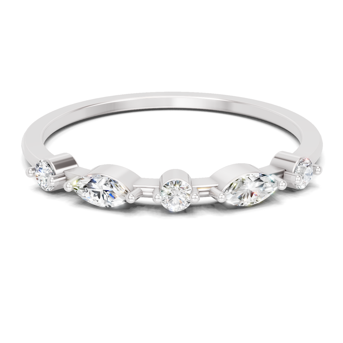 Sparkling Marquise Diamond Ring