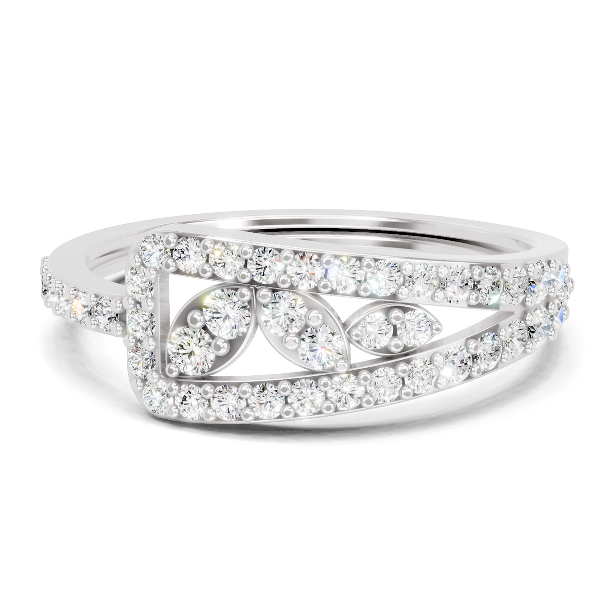 Glistening Cluster Diamond Ring