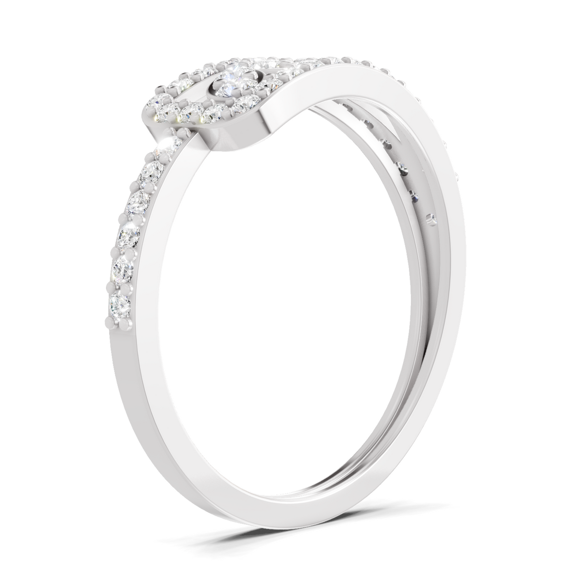 Glistening Cluster Diamond Ring