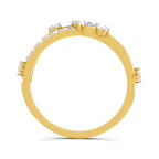 Sparkling Pear Bypass Diamond Ring