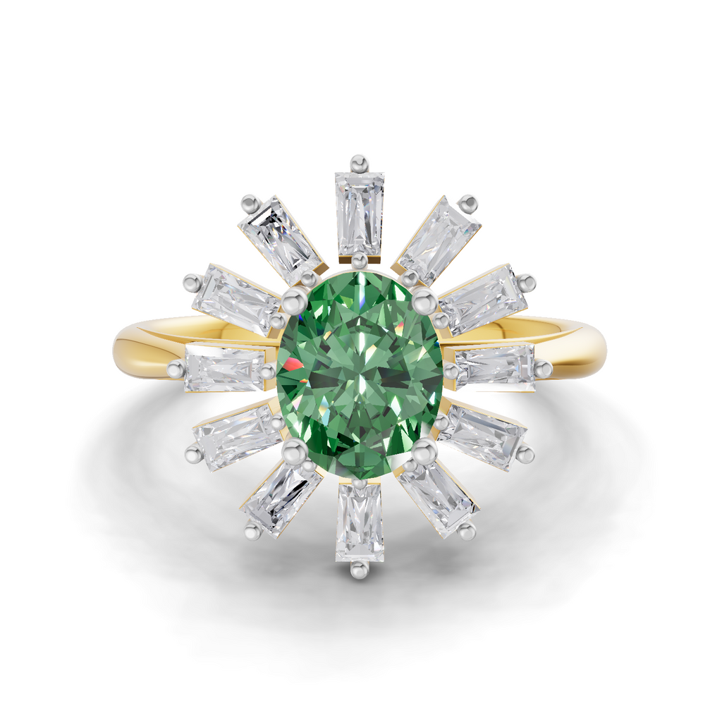 Refined Halo Diamond Engagement Ring