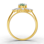 Refined Halo Diamond Engagement Ring