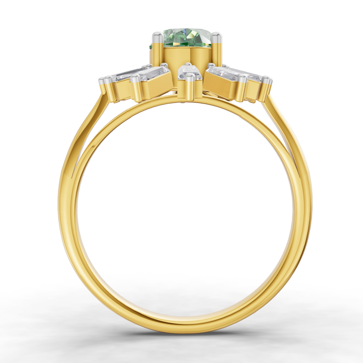 Refined Halo Diamond Engagement Ring