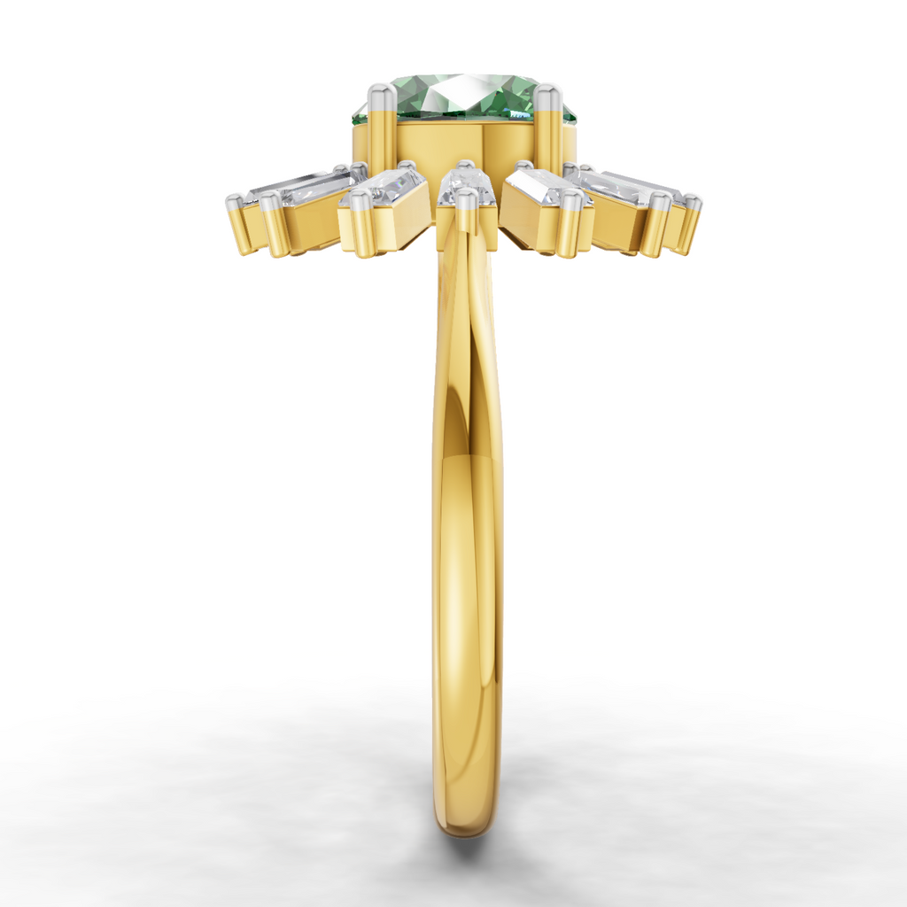 Refined Halo Diamond Engagement Ring