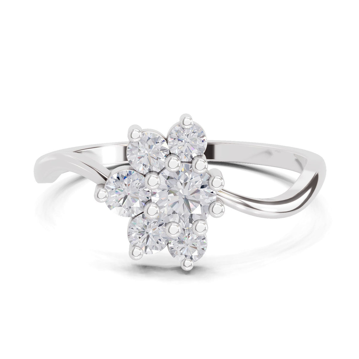 Delicate Flora Diamond Ring
