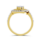 Enchanting Floral Halo Diamond Ring