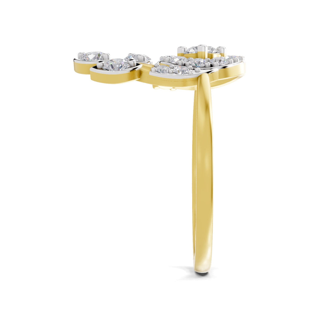 Graceful Floral Diamond Ring