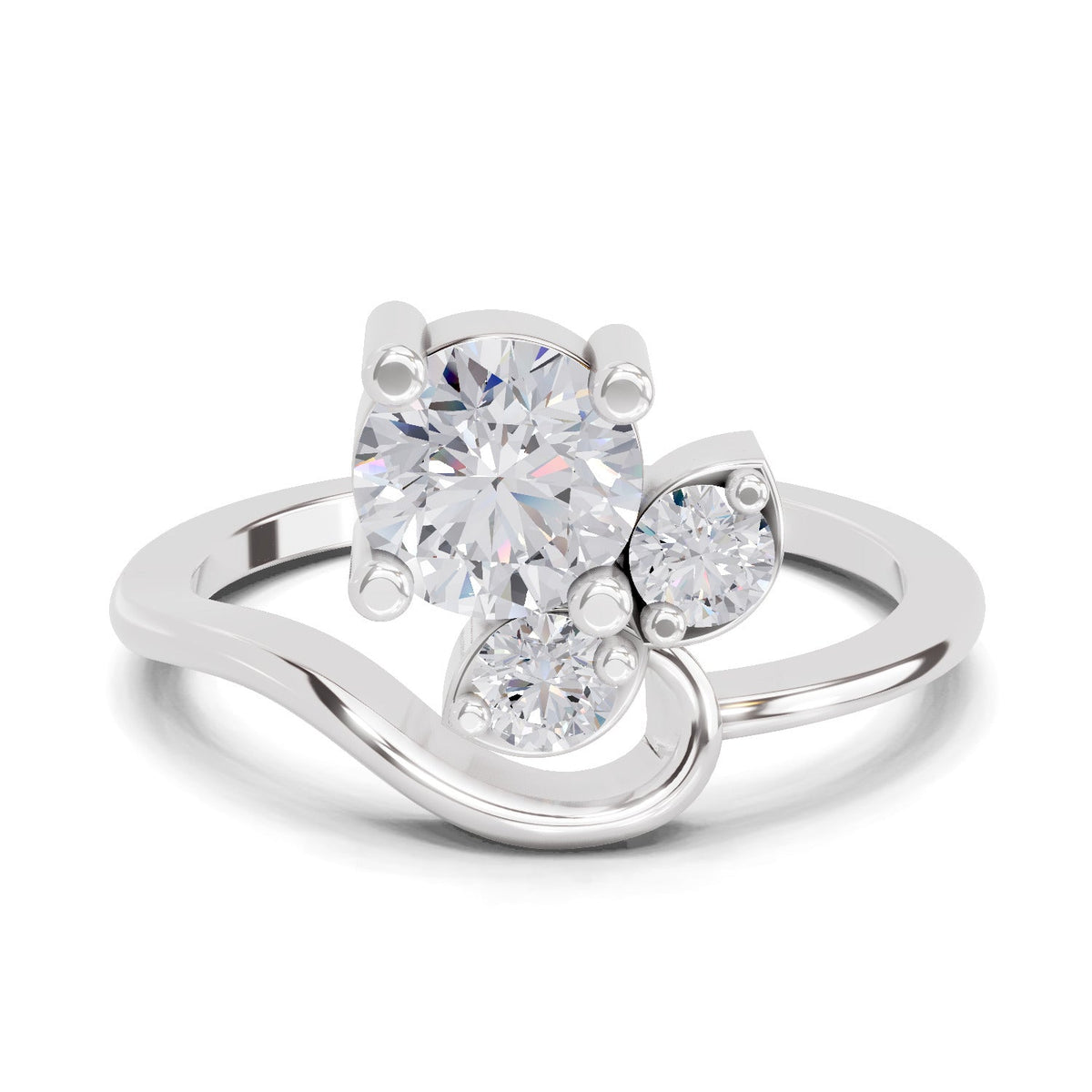 Sparkling Trio Diamond Ring