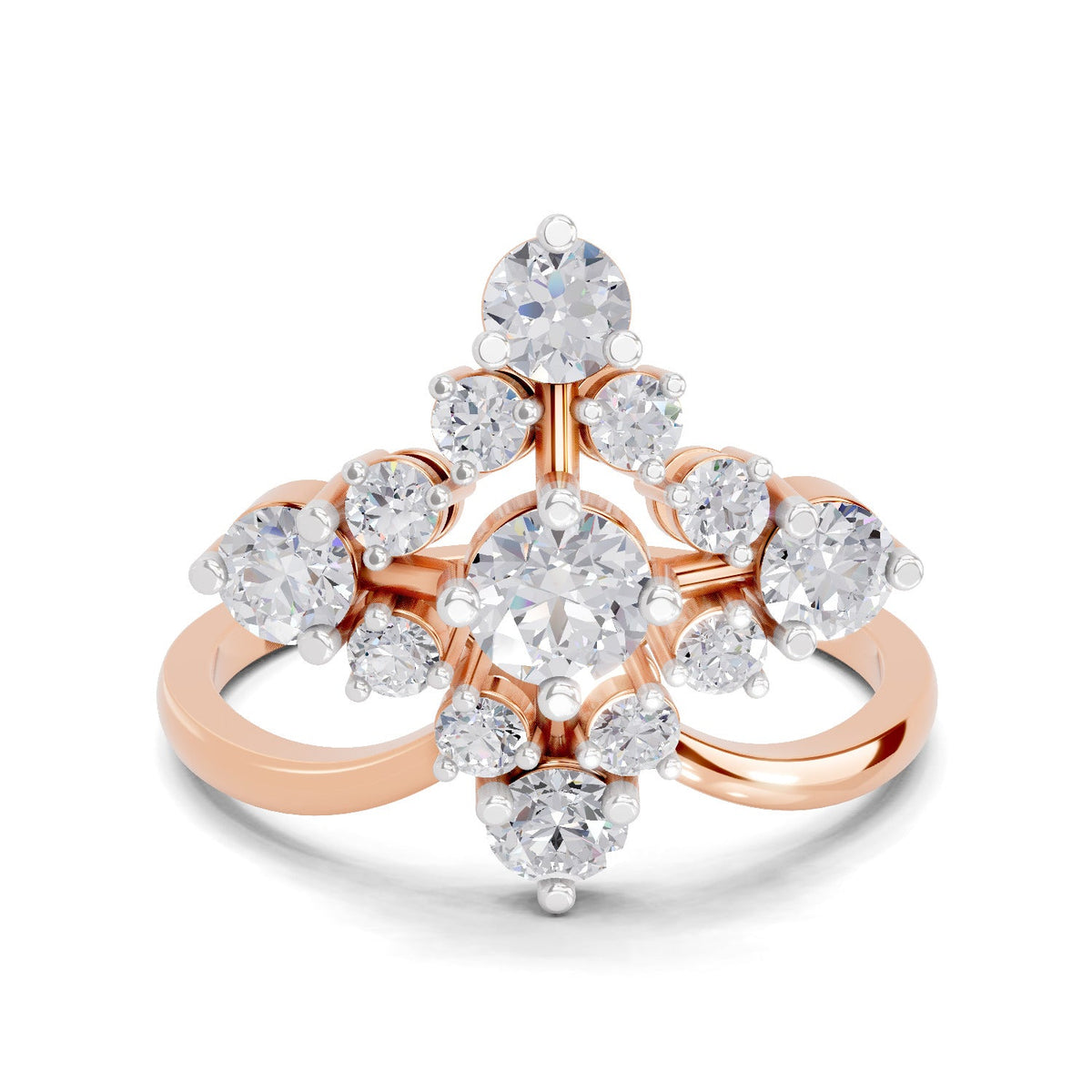 Delicate Marquise Cluster Diamond Ring