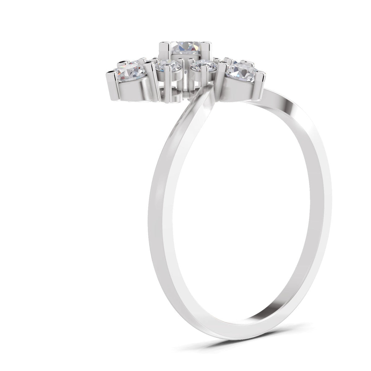 Delicate Marquise Cluster Diamond Ring