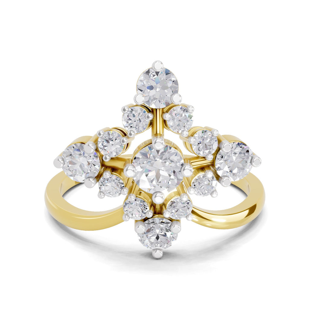 Delicate Marquise Cluster Diamond Ring