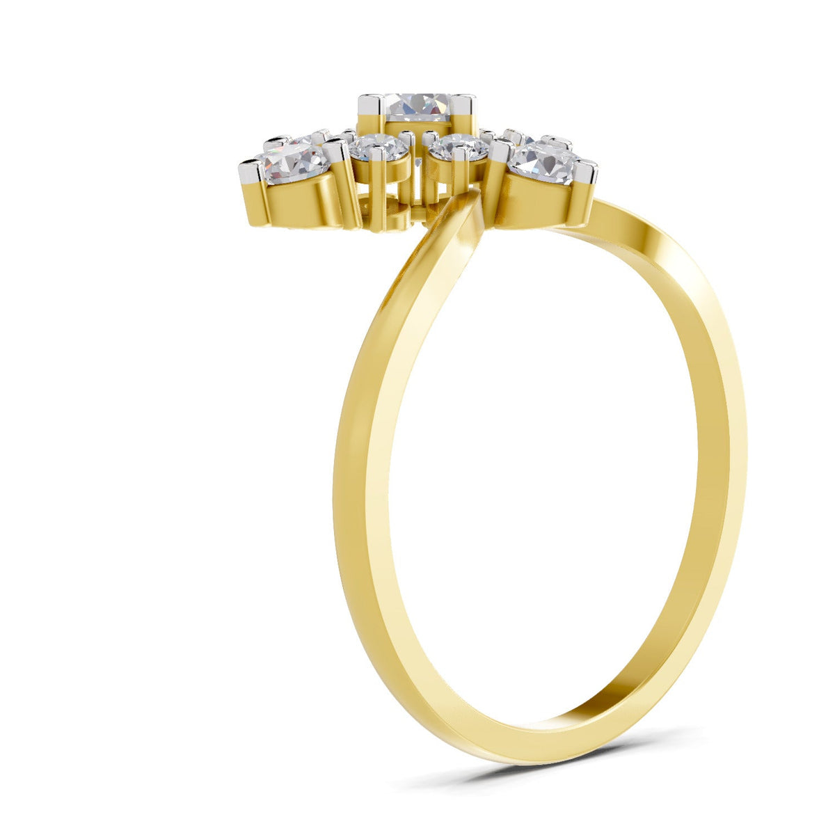 Delicate Marquise Cluster Diamond Ring