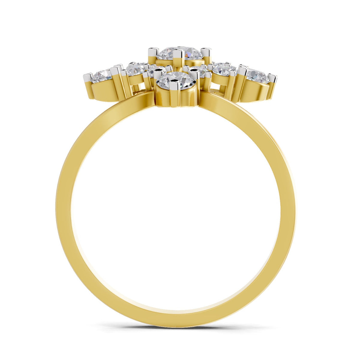 Delicate Marquise Cluster Diamond Ring