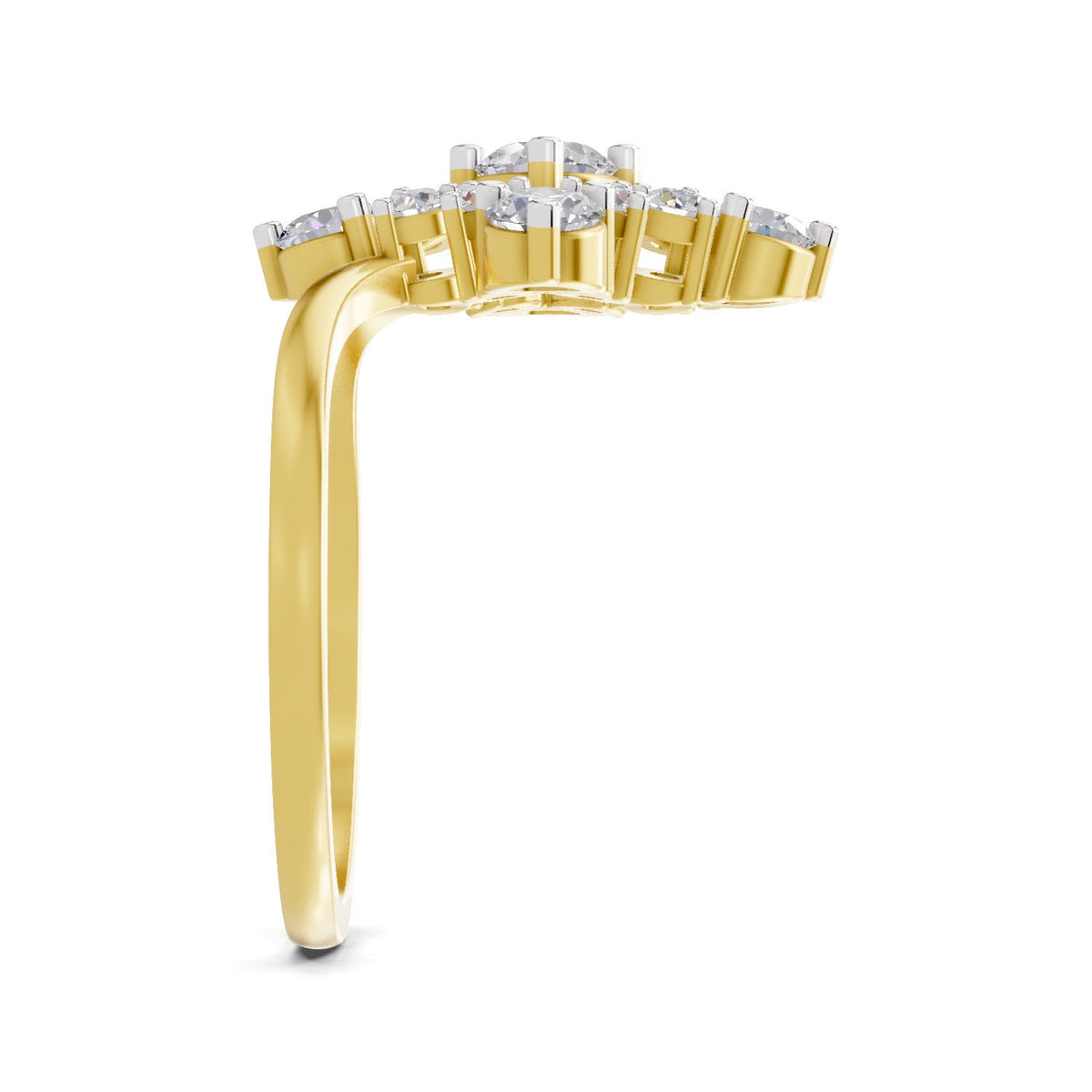 Delicate Marquise Cluster Diamond Ring