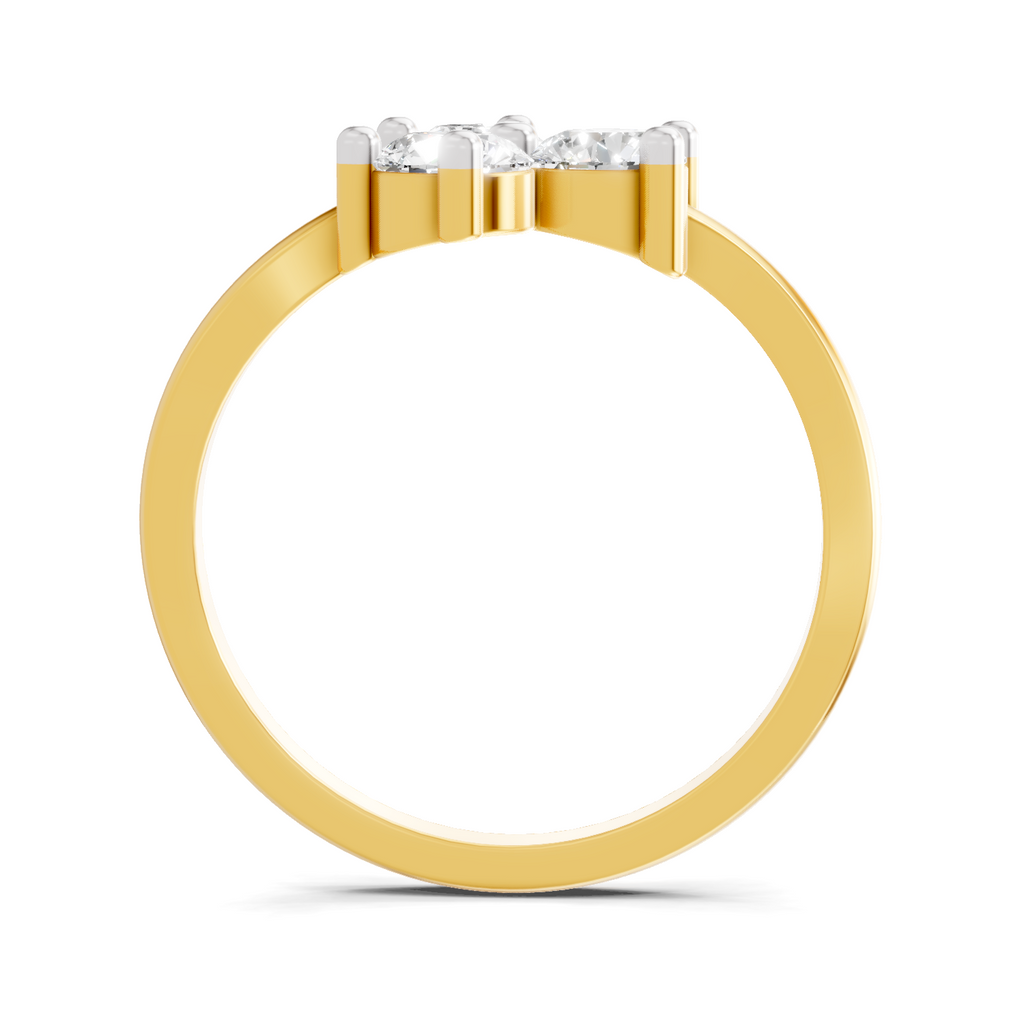 Graceful Three-Stone Diamond Ring